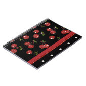 RAB Rockabilly Very Cherry Cherries Black Notizblock (Linke Seite)