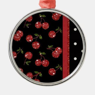 RAB Rockabilly Very Cherry Cherries Black Ornament Aus Metall