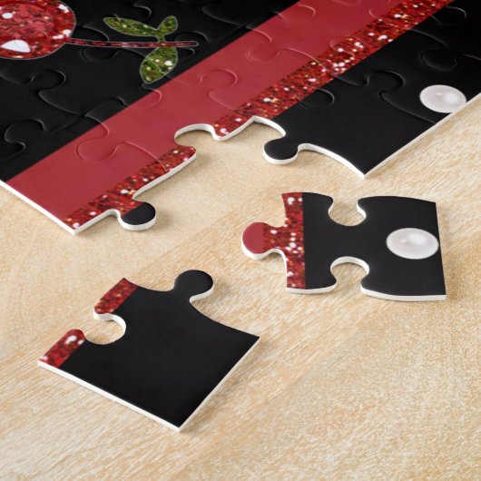 RAB Rockabilly Very Cherry Cherries Black Puzzle (Seite)