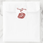 RAB Rockabilly Very Cherry Kiss Quadratischer Aufkleber (Tasche)