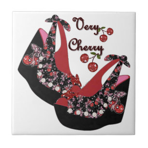RAB Rockabilly Very Cherry Schuhe Fliese