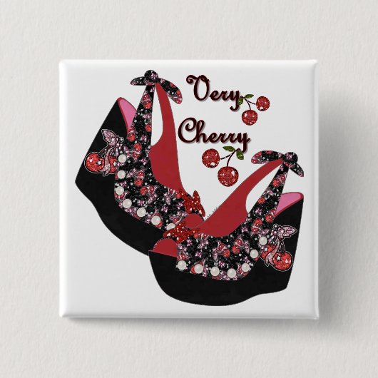 RAB Rockabilly Very Cherry Shoes Button (Vorderseite)