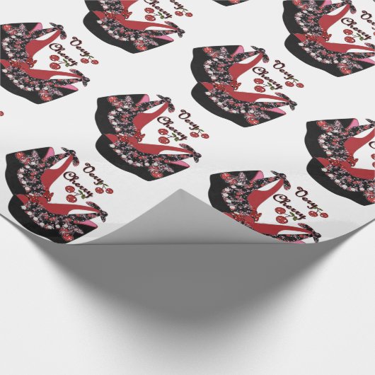 RAB Rockabilly Very Cherry Shoes Geschenkpapier (Ecke)