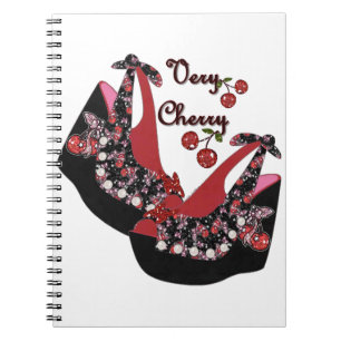 RAB Rockabilly Very Cherry Shoes Notizblock