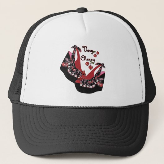 RAB Rockabilly Very Cherry Shoes Truckerkappe (Vorderseite)