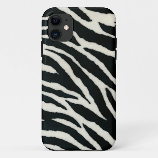 RAB Rockabilly Zebra Print Black & White Case-Mate iPhone Hülle (Rückseite)
