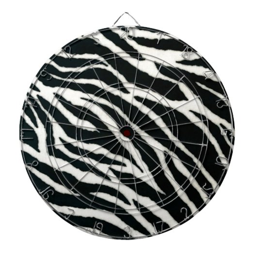 RAB Rockabilly Zebra Print Black & White Dartscheibe (vorne)