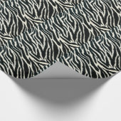 RAB Rockabilly Zebra Print Black & White Geschenkpapier (Ecke)