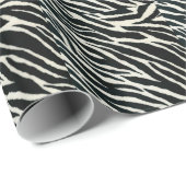 RAB Rockabilly Zebra Print Black & White Geschenkpapier (Rolleneckpunkt)