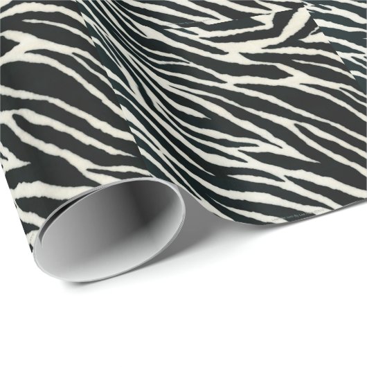 RAB Rockabilly Zebra Print Black & White Geschenkpapier (Rolleneckpunkt)