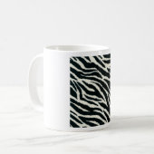 RAB Rockabilly Zebra Print Black & White Kaffeetasse (Vorderseite Links)
