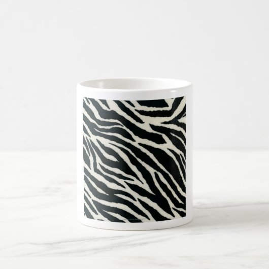 RAB Rockabilly Zebra Print Black & White Kaffeetasse (Mittel)