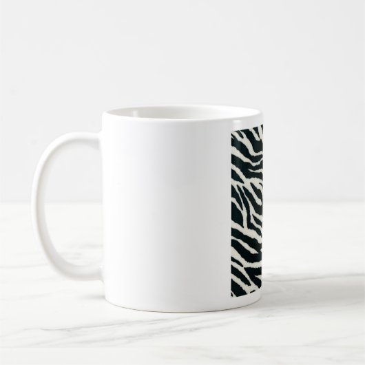 RAB Rockabilly Zebra Print Black & White Kaffeetasse (Links)