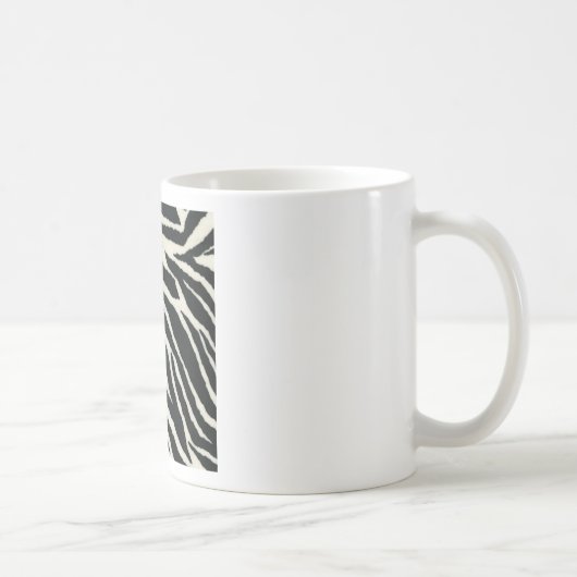 RAB Rockabilly Zebra Print Black & White Kaffeetasse (Rechts)