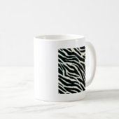 RAB Rockabilly Zebra Print Black & White Kaffeetasse (VorderseiteRechts)