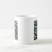 RAB Rockabilly Zebra Print Black & White Kaffeetasse (Mittel)