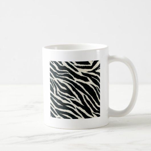 RAB Rockabilly Zebra Print Black & White Kaffeetasse (Rechts)