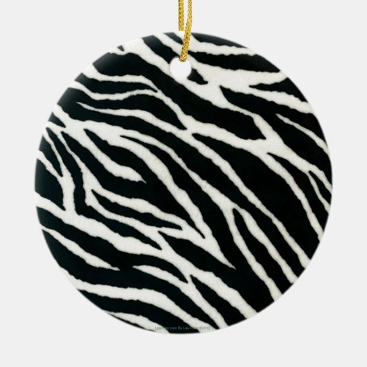 RAB Rockabilly Zebra Print Black & White Keramikornament (Vorne)