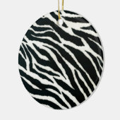 RAB Rockabilly Zebra Print Black & White Keramikornament (Links)