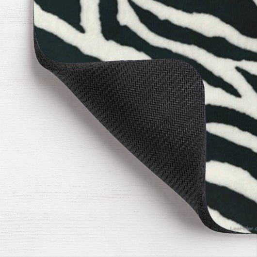 RAB Rockabilly Zebra Print Black & White Mousepad (Ecke)