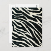 RAB Rockabilly Zebra Print Black & White Postkarte (Vorne/Hinten)