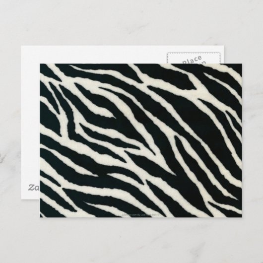 RAB Rockabilly Zebra Print Black & White Postkarte (Vorne/Hinten)