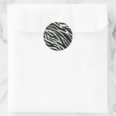 RAB Rockabilly Zebra Print Black & White Runder Aufkleber (Tasche)