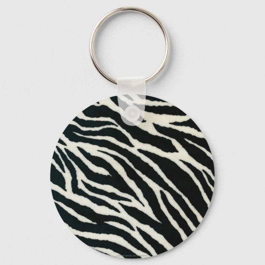 RAB Rockabilly Zebra Print Black & White Schlüsselanhänger (Vorderseite)