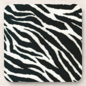 RAB Rockabilly Zebra Print Black & White Untersetzer (Vorderseite)