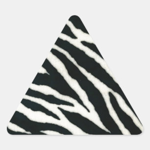 RAB Rockabilly Zebradruck Schwarz & Weiß Dreieckiger Aufkleber