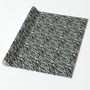 RAB Rockabilly Zebradruck Schwarz & Weiß Geschenkpapier