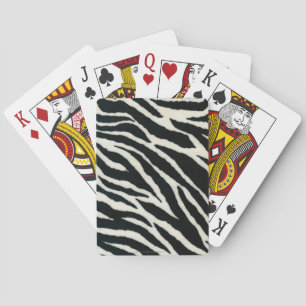 RAB Rockabilly Zebradruck Schwarz & Weiß Spielkarten