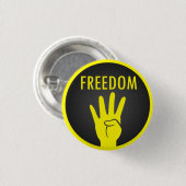 Rabaa Freiheits-Button!! #AntiCoup #FreeEgypt! Button (Vorne & Hinten)