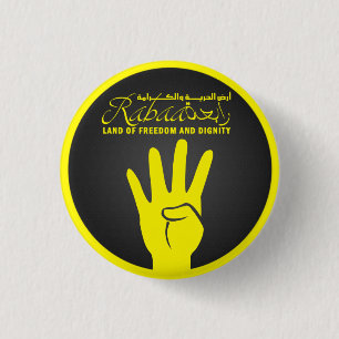 "Rabaa! Land von Freiheit und Würde" Button