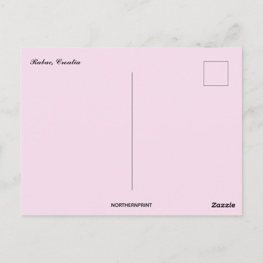 Rabac Croatia Postkarte (Rückseite)