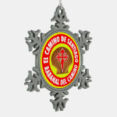 Rabanal Del Camino Schneeflocken Zinn-Ornament (Links)