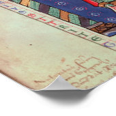 Rabanus Maurus bietet sein Buch an Poster (Ecke)