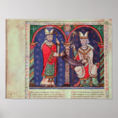 Rabanus Maurus bietet sein Buch an Poster (Vorne)