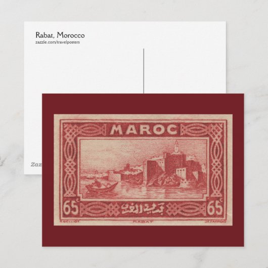 Rabat, Marokko - Postkarte (Vorne/Hinten)