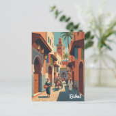 Rabat Marokko Reise Postkarte (Stehend Vorderseite)