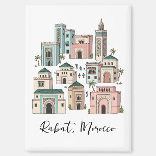 Rabat Marokko Reise Postkarte Magnet
