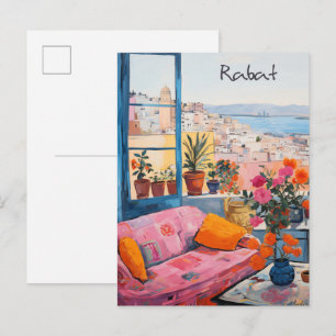 Rabat Marokko Reise Stadt Malerei Ästhetik Postkarte