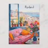 Rabat Marokko Reise Stadt Malerei Ästhetik Postkarte (Vorderseite)