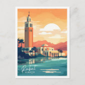 Rabat Marokko Reiseantritt Illustration Postkarte (Vorderseite)