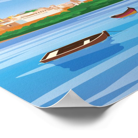 Rabat Marokko Reiseplakat Poster (Ecke)