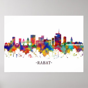 Rabat Marokko Skyline Poster