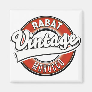 Rabat Marokko Vintage-Logo Magnet