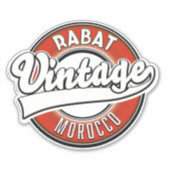 Rabat-Morocco-Vintages Logo Aufkleber (Vorderseite)