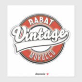 Rabat-Morocco-Vintages Logo Aufkleber (Blatt)