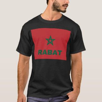 Rabat Stadt in marokkanischen Flaggenfreunden T-Shirt
